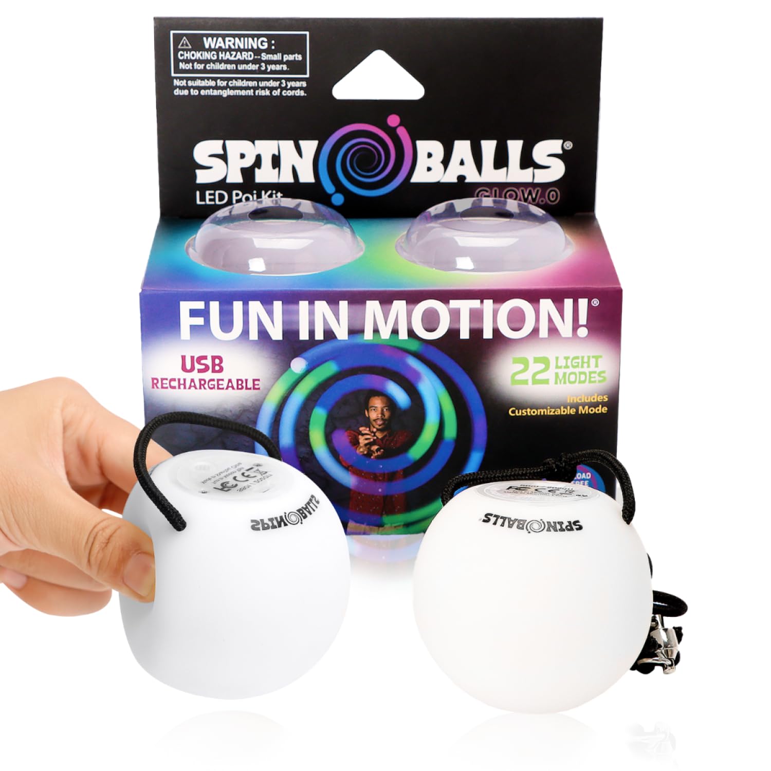 Glow.0 LED Glow Balls – Juggling or Spinning Styles | 20+ Vibrant Color Light Mo