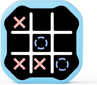 MASSRT 3 in 1 Electronic Tic Tac Toe Toy, Handheld Digital Tic Tac Toe Bolt Game with Silent Mode, Portable Learing Toy Gift for Kids & Adults, Blue
