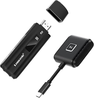 Lemorele USB-C Video (DP Alt Mode) Wireless HDMI Transmitter and Receiver | 164ft 1080P, 30ms Low Latency, TX Up to 60W PD, 2.4G/5.8G Dual-Band WiFi, HDMI 1.4, Plug & Play, Sync Video & Audio