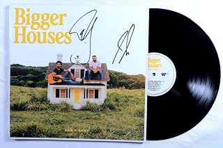 Dan Smyers Shay Mooney Signed Autographed Record Album Cover Bigger Houses JSA