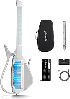 Enya CYBER-G Stringless Smart Guitar with 20 Instrument Sounds | Built-in Speaker and Drum System,Foldable Travel Backing Guitarra,One-Man Band,Enya Music APP Play,Idea for Adults & Teens
