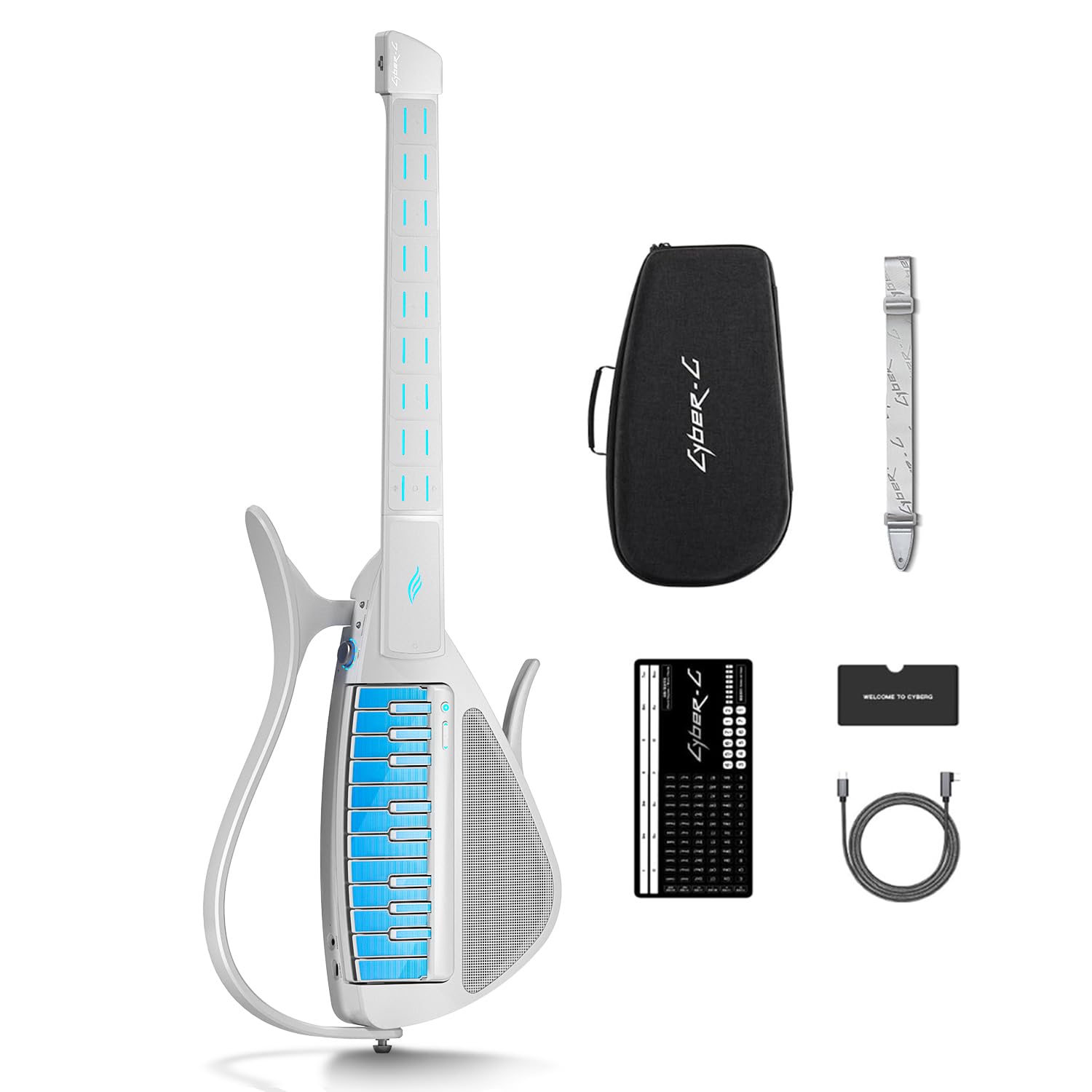 Enya CYBER-G Stringless Smart Guitar with 20 Instrument Sounds | Built-in Speake