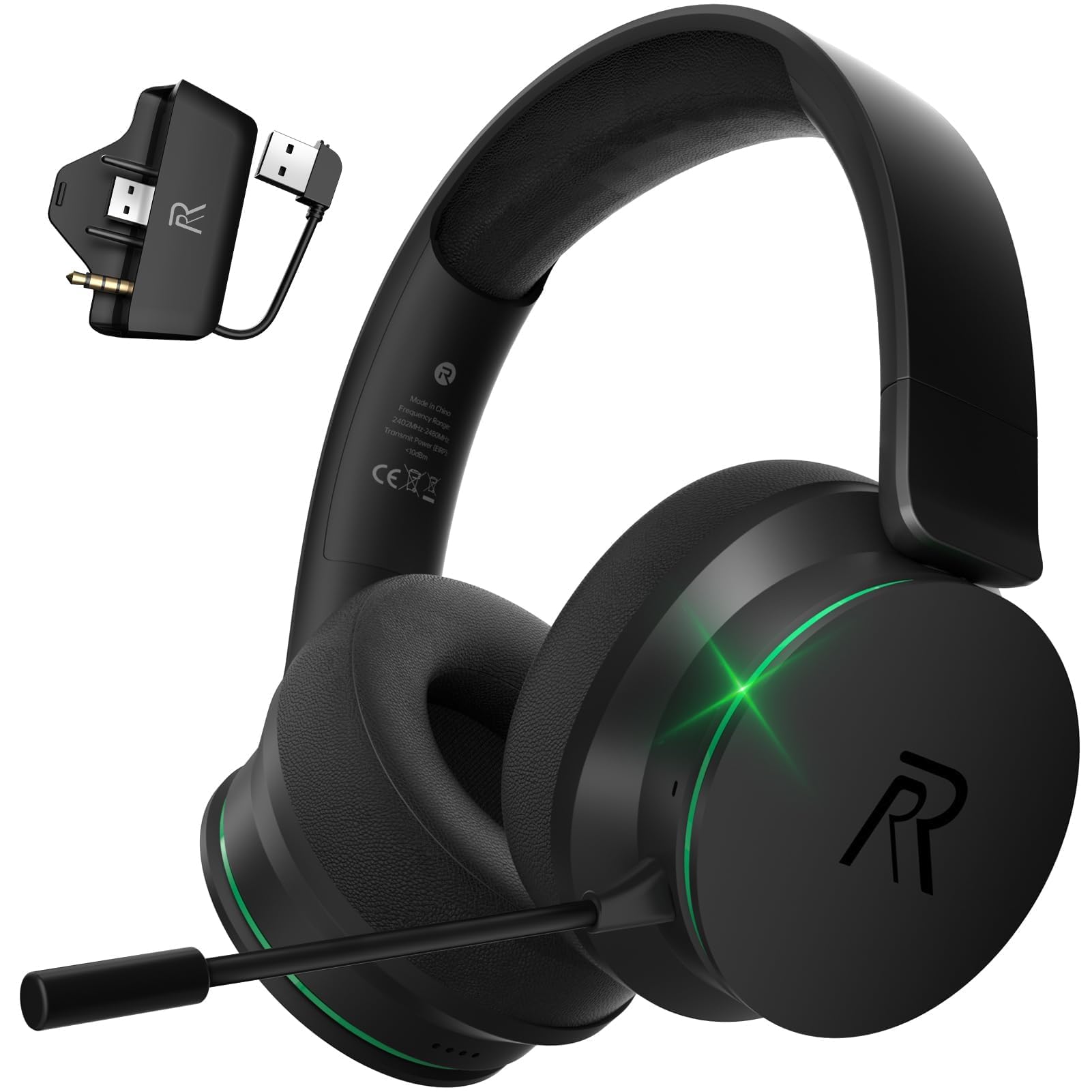 Wireless Gaming Headset for Xbox Series X|S, Xbox One, PS5, PS4, Blackgreen | Bl