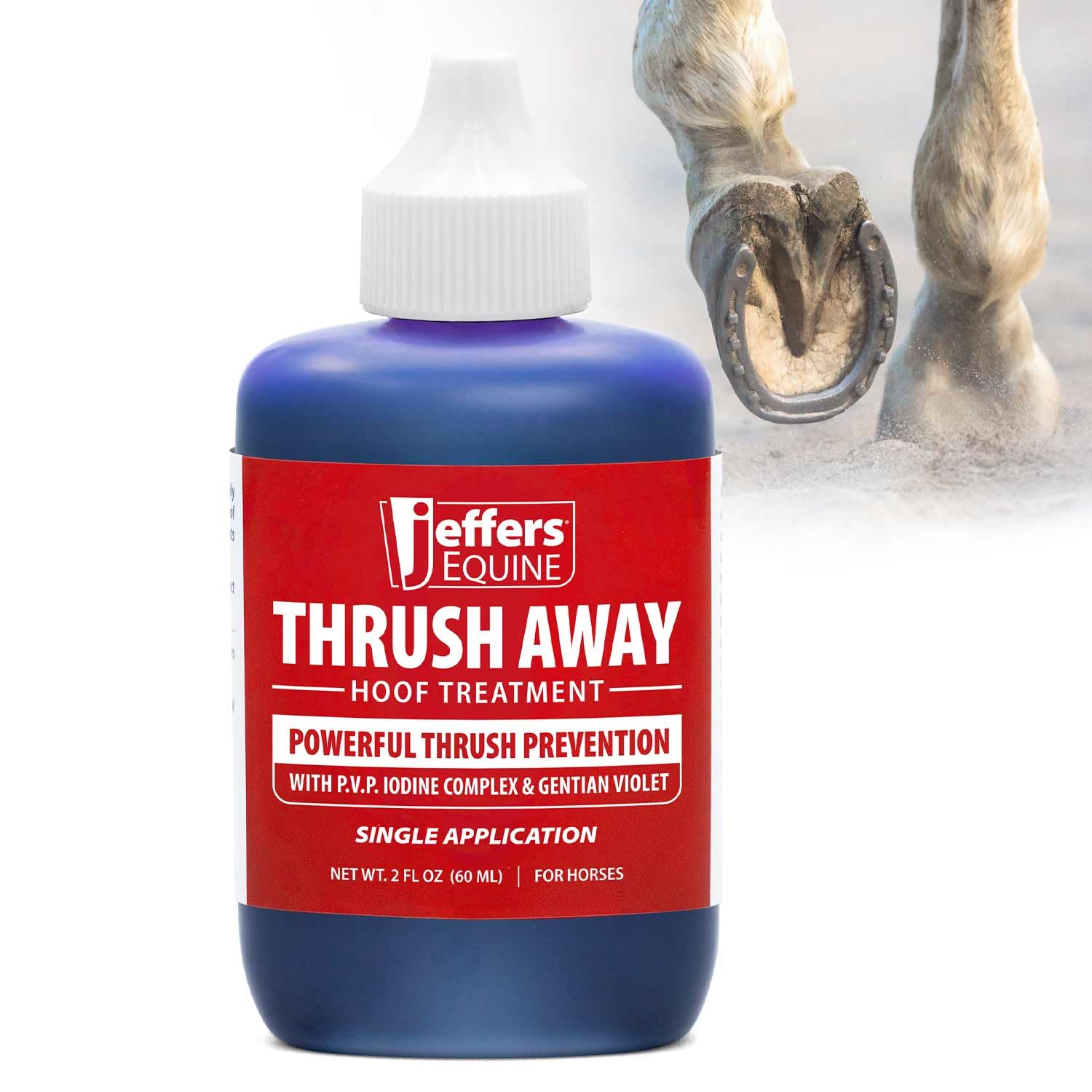 Jeffers Equine Thrush Away 2 oz Iodine Hoof Treatment for Horses | Thrush Care f