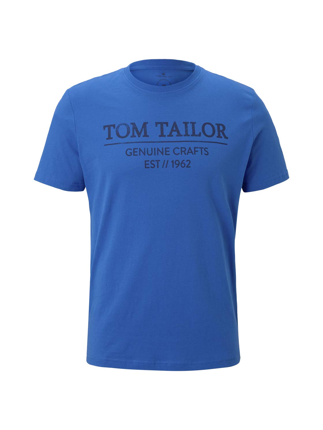 TOM TAILOR Men's T-Shirt with Logo Printed in Organic Cotton