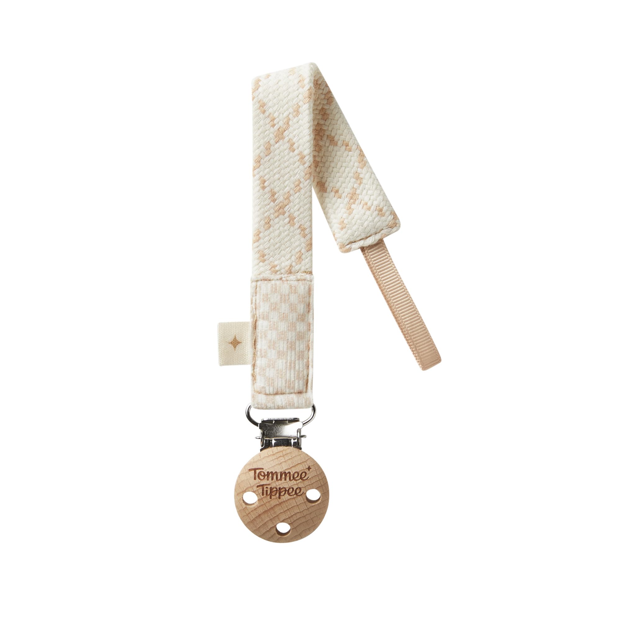 Tommee Tippee Comforter Clip Dummy & Soother Holder 0m+ Cream | Organic Cotton L