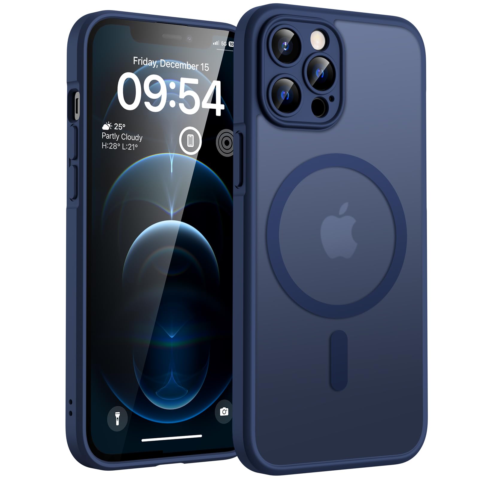 TOCOL Case for iPhone 12 Pro Max, Compatible with MagSafe, Deep Blue