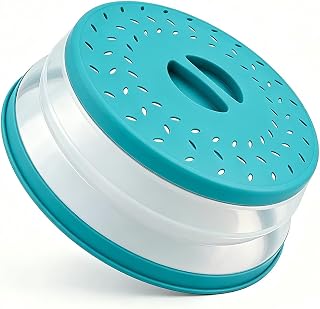 Collapsible Microwave Splatter Cover(Dark blue, 10.5IN)