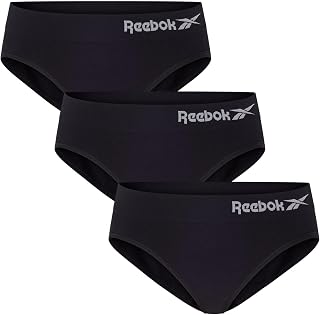 Reebok Raina Women's Seamless Panties, Invisible Sports Briefs (Pack of 3)