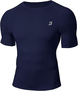 Roadbox Men's Compression Shirt Short Sleeve Workout Base Layer Undershirts