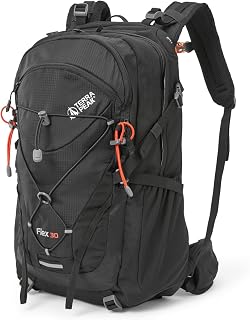 Terra Peak® Trekking Backpack 30 Litres for Men and Women (FLEX 30 MEDIU) - Ergonomic and Waterproof Outdoor Hiking Travel and Mountain Backpack with Back Ventilation (Breathable)