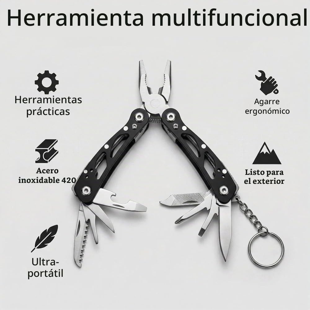 1 Piece Mini Folding Multi-purpose Tool, Stainless Steel Multipurpose Folding To