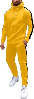 COOFANDY Tracksuit Mens Full Zip Hoodie Sweatsuit 2 Set with Zipper Pocket