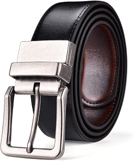 Mens Belt, 1.25" Reversible Belt, Gift for Men, Casual, Golf Trousers, Shirts, One Back for 2 Sides