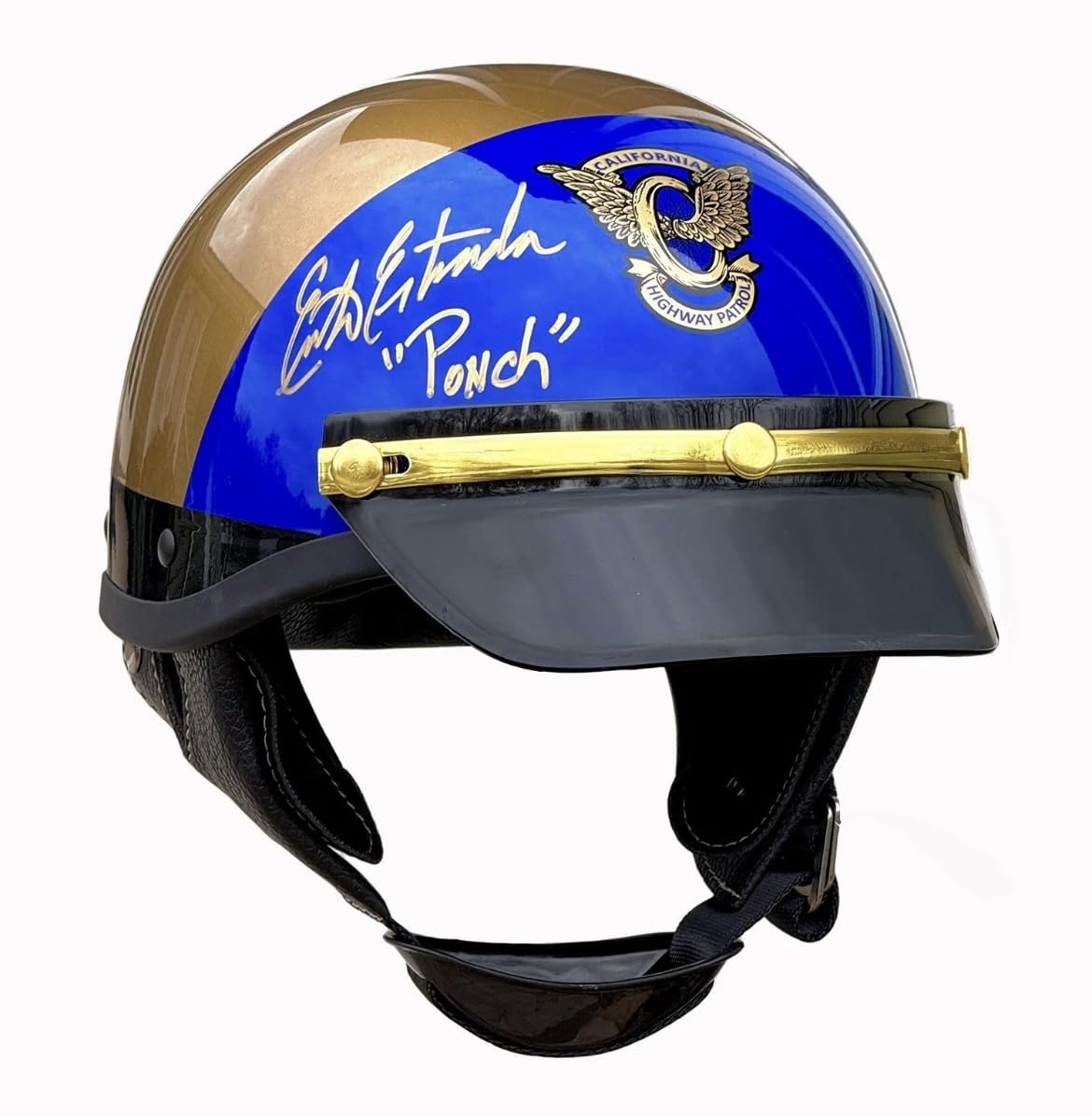 Erik Estrada Signed California Highway Patrol Helmet “Ponch” Inscription – Autog