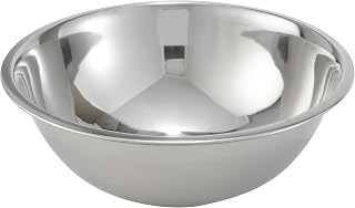 Winco 8 qt Stainless Steel Mixing Bowl | Dishwasher safe, Heavy-duty, Reinforced rim, Great for Salads, Sides, Pasta and Shared Dishes