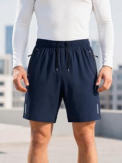 Sports Shorts Men Elastic Waist Casual Shorts with Pockets for Workout Running Gym Summer Shorts