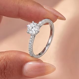 1pc Classic Wedding Engagement Ring Cubic Zirconia Decor Silver Wedding Band for Women Wedding Bridal Fine Jewelry
