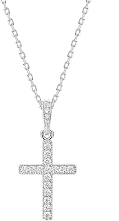 PAVOI 14K Gold Plated CZ Cross Necklaces for Women, Religious Pendant