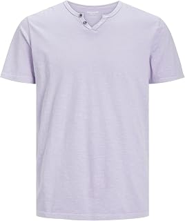 JACK & JONES JJESPLIT Men's Basic V-Neck Short Sleeve Cotton Jersey T-Shirt