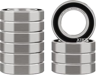 XIKE 10 Pcs 6701-2RS Bearings 12x18x4mm, Double Rubber Seals. | Pre-Lubricated, Deep Groove Ball Bearing