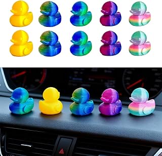 30 Pieces 3D Printed Duck Figurines Assorted Colors Craft Home Office Desk Display Shelf
