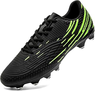DimaiGlobal Football Shoes with Cleats for Men and Women Professional Football Shoes for Artificial Grass Futsal and Training for Indoor/Outdoor – Non-Slip Junior