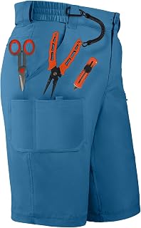 Palmyth Fishing Shorts Men Quick Dry 10.5" Sun Protection UV Protection UPF 50+ Cargo Pants Water Resistant for Saltwater and Freshwater