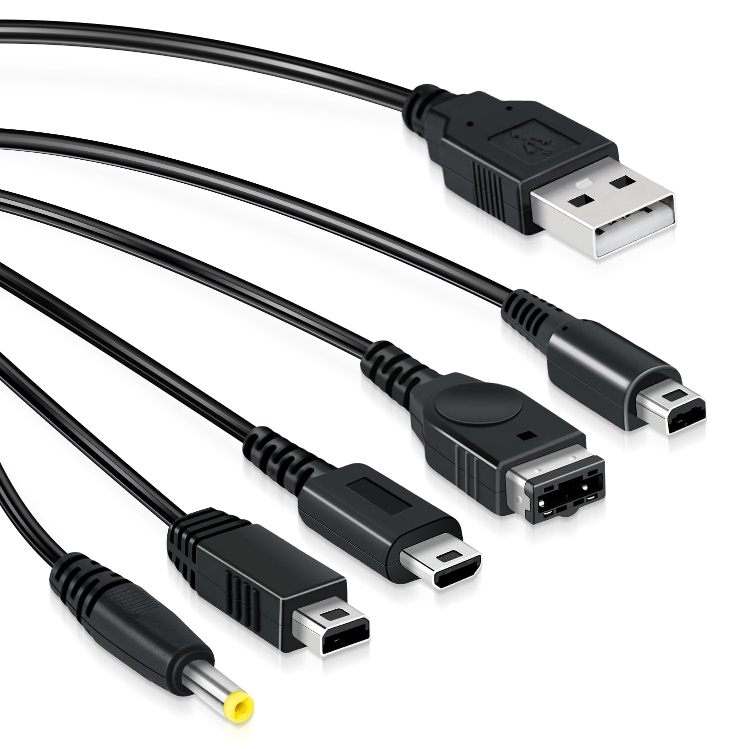 Mcbazel 5 in 1 USB Charging Cable for Nintendo DS Lite/NDS/New 3DS XL/New 3DS/3D