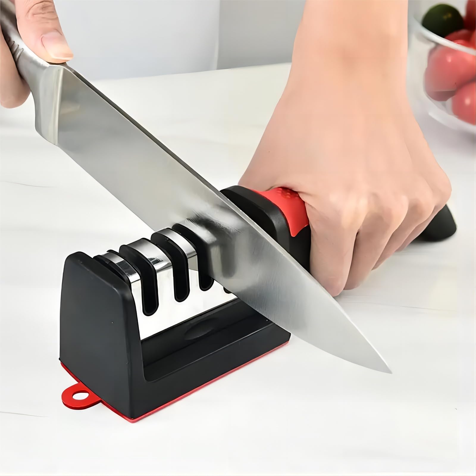 Professional Kitchen Knife Sharpener 3 Stage Tungsten and Diamond Ceramic Knife 