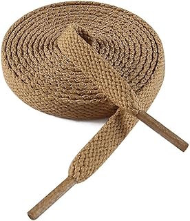 VSUDO Flat Sneaker Shoe Lace, Flat Shoe String for Sneaker, Athletic Shoelace, Brown, 47" (120 cm)