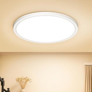 ONEWEST 30CM LED Bathroom Ceiling Light with Adjustable 3 Color Temperature | 2400LM, IP54 Waterproof, 3000K/4000K/6500K, Flush Ceiling Lamp For Bathroom, Kitchen, Bedroom, Hallway