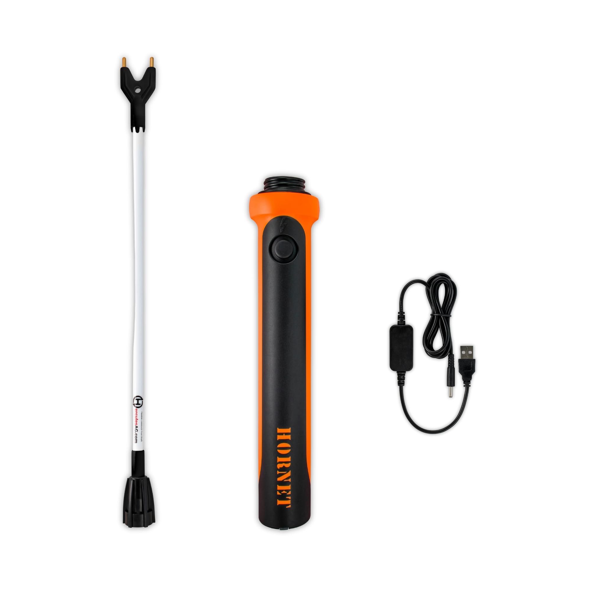 Hornet 2600 Rechargeable Livestock Cattle Prod - Rugged, Sealed Handle Flexible 