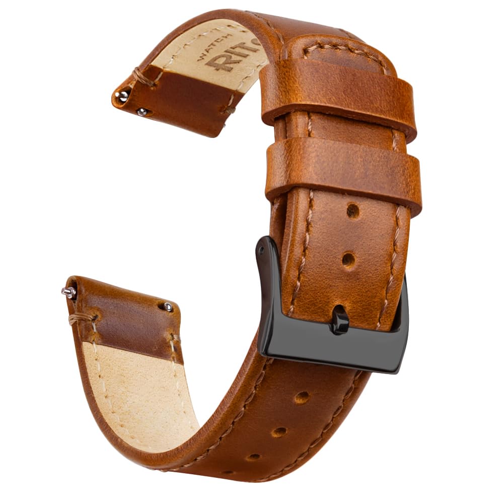 Ritche Christmas Gift Quick Release Leather Watch Band Leather Watch Strap 18mm 
