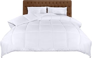 Utopia Bedding Duvet 155 x 220 cm, Lightweight Quilt with Polyester Filling for 4 Seasons, Microfibre Single (White)