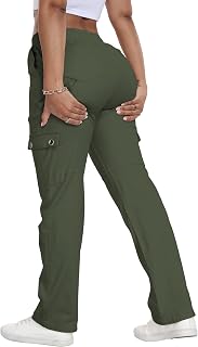 Womens Pants Casual Straight Leg Cargo Pants High Waisted Jeans for Women