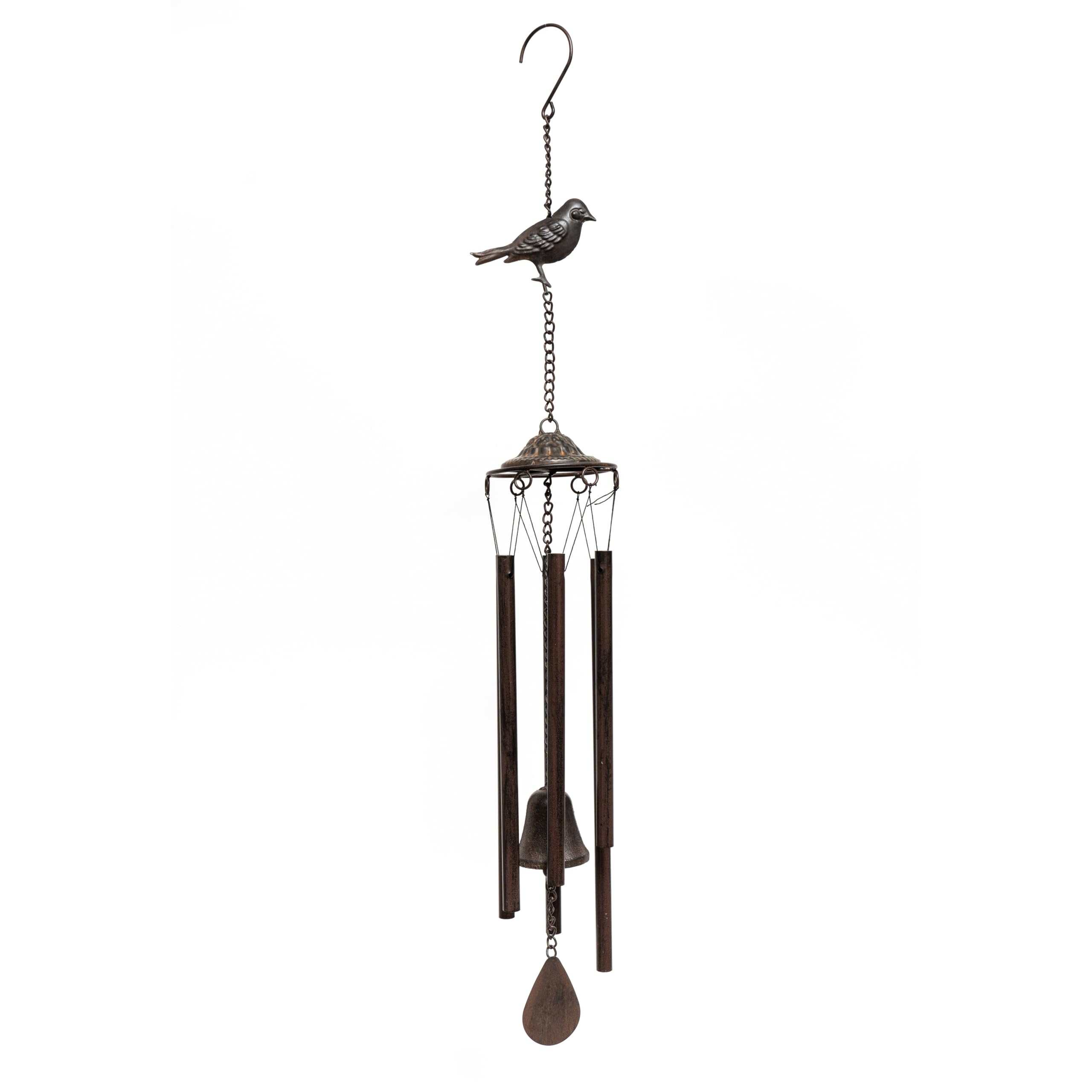 Bird Wind Chimes for Outside, 29.5-Inch Metal Memorial Sympathy Garden Gift | Wi