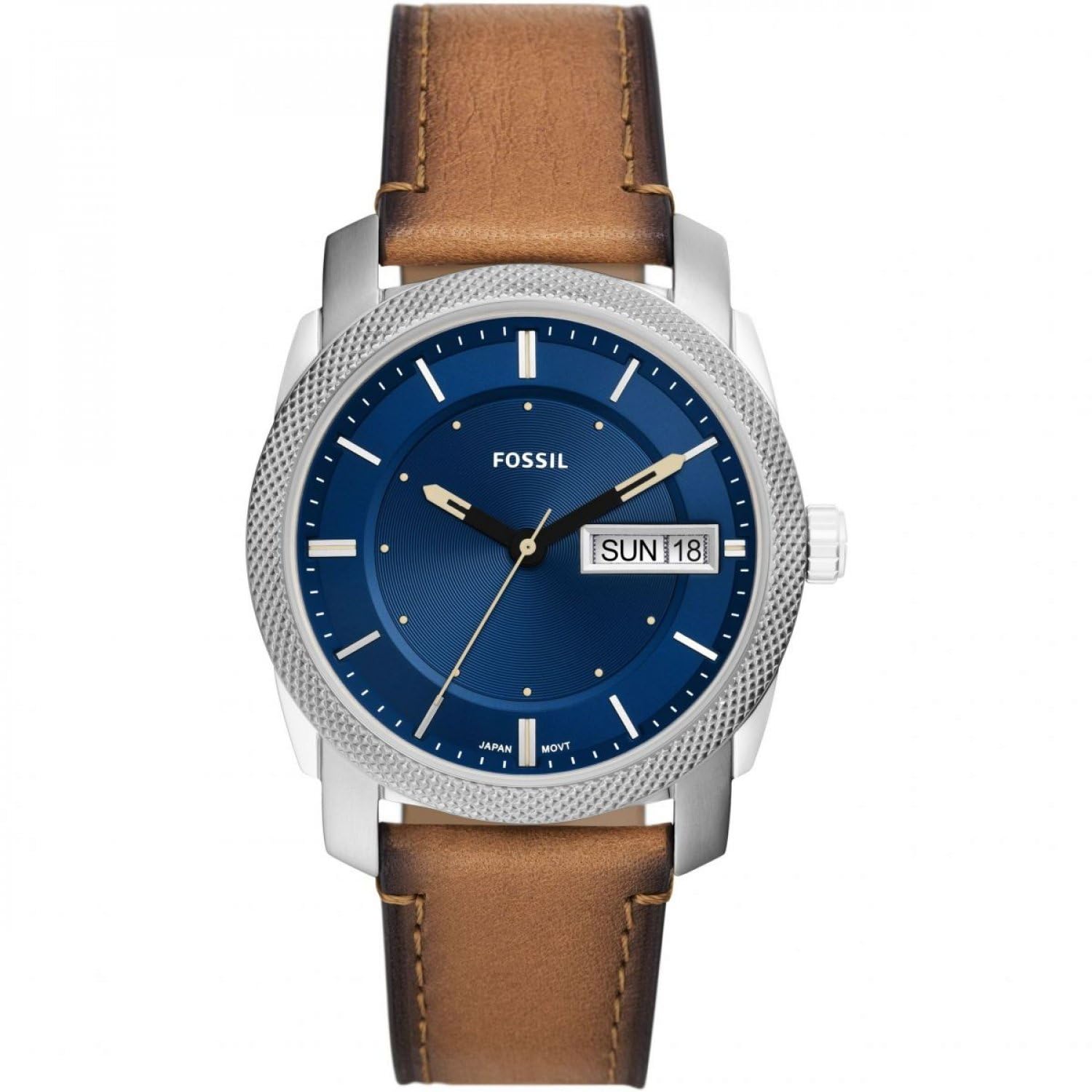 Fossil Machine Men's Quartz Watch with Stainless Steel Bracelet or Leather Strap