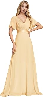 Ever-Pretty A-line V-Neck Short Sleeve Chiffon Empire Cut Women's Party