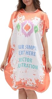 Women's Bohemian Gradient Print Beach Cover Up Lightweight Summer Poncho for Swimwear and Beach Wear