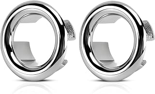 Sink Overflow Ring, 2 PCS Overflow Sink Hole Cover Kitchen Sink Overflow Cover Bathroom Bath Overflow Cover Sink Hole Round Overflow Cover Basin Trim Overflow Drain Cap Cover Insert in Hole Spares