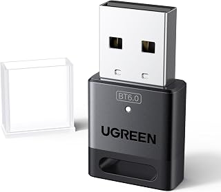 UGREEN Bluetooth 6.0 Adapter, USB Bluetooth Dongle for PC, Plug & Play | Nano Bluetooth Adapter for Windows 11/10/8.1, Mini-Sized, Long Range, EDR/BLE, Headphone, Keyboard, Mouse