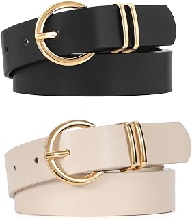 JASGOOD Leather Western Belt for Men Women Floral Engraving Cowboy Belt Bolt Buckle Longhorn Waist Belt for Jeans Pants