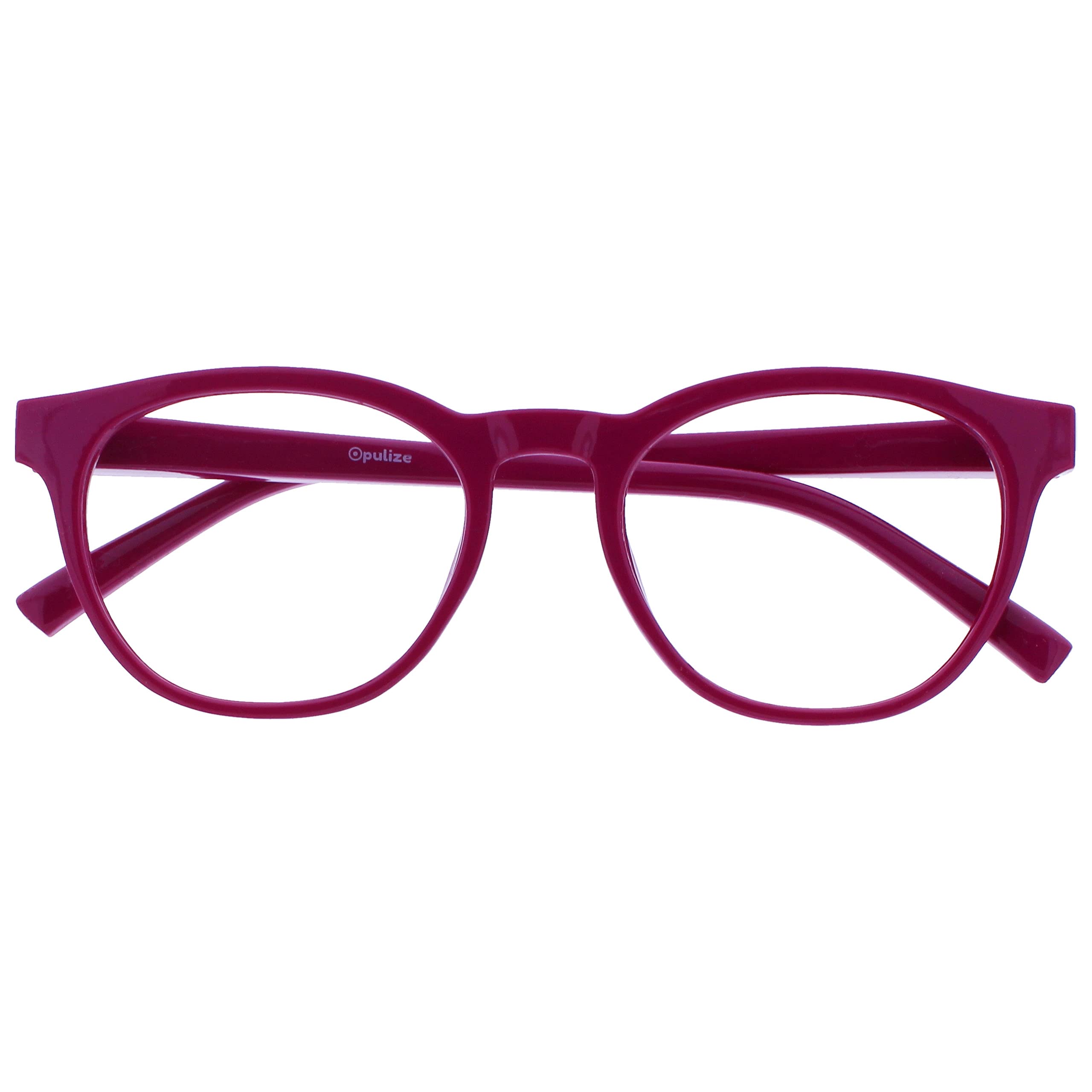 OPULIZE Blu Blue Light Blocking Reading Glasses Round Frame Pink Fuchsia Spring 