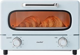 Comfee CF-MG101-GR Toaster, Oven, Toast, Bread, Dial Type, 1,000 W, 30 Minute Timer, 176 - 446°F (80 - 230°C), Temperature Adjustment, Compact, Small, With Saucer