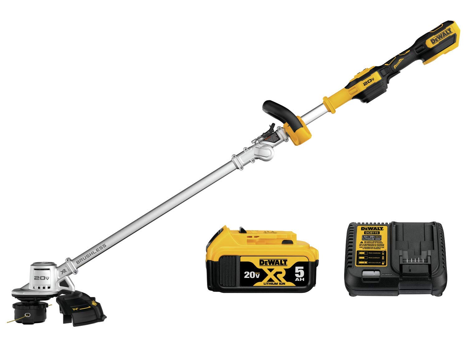 Dewalt DCST922P1R 20V MAX Lithium-Ion Cordless 14 in. Folding String Trimmer Kit