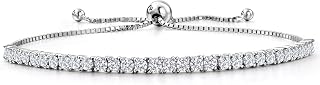 Gem Stone King 2-2.65 Ct Lab Diamond Tennis Bracelet