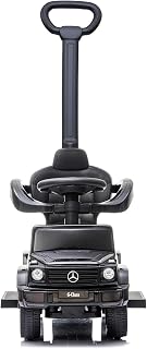 Best Ride On Cars 3 In 1 Mercedes G-Wagon Push Car for Toddlers 1 to 3 Years Old, Kids Outdoor Stroller with Music, Horn Sounds, and Handle, Realistic Driving Experience, Black