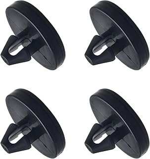 Ajxn 4 PCS Brake Pedal Pad and Light Switch Stopper - Black