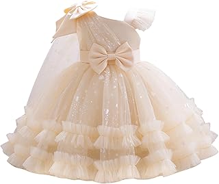 IBTOM Castle Girls Birthday Party Dress Heart Glitter Tulle Princess Dress Toddler Flower Girl Wedding Prom Pageant Dress